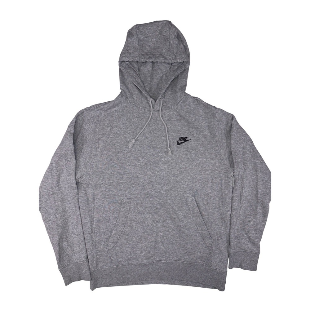 Nike Sportswear Women's Small Grey Pullover Hoodie Embroidered Logo Fleece